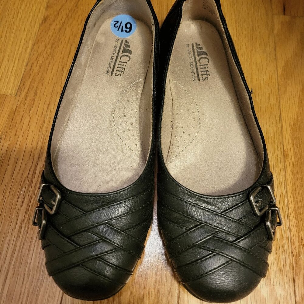 Cliffs By White Mountain Shoes Womens 6.5 M Ballet Flats Black Casual